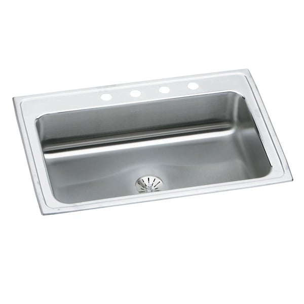 Lustertone Stainless Steel 33 X 22 X 7-5/8 Single Bowl Top Mount Sink With Perfect Drain